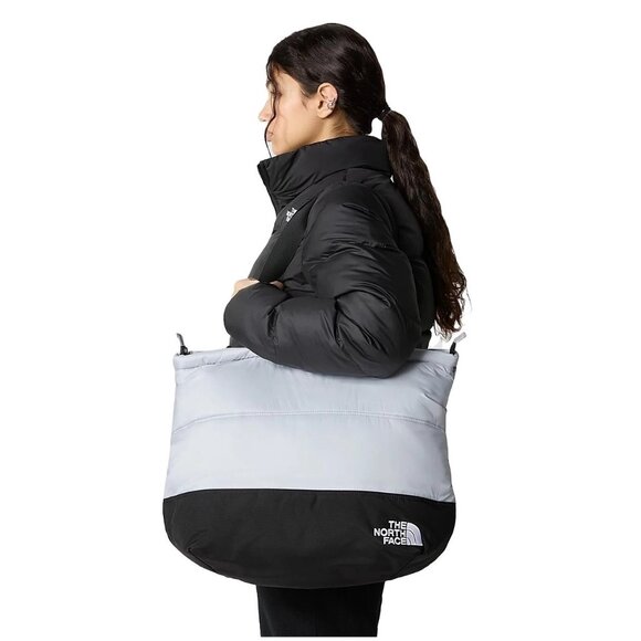 NEW The North Face Nuptse Puffer Dusty Periwinkle / Black Tote Shoulder Bag - Picture 10 of 13